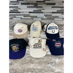 Vintage Super Bowl Hat Lot NFL Sports Specialties, Logo 7, Reebok, Baseball Cap